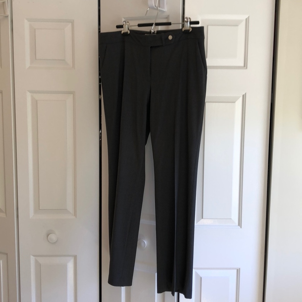 Calvin Klein Charcoal Grey Flat Front Pants